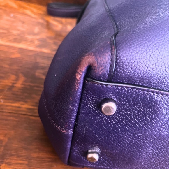 COACH 36468 Edie 31 Shoulder Bag In Pebble Leather - VIOLET/SILVER - Picture 10 of 12